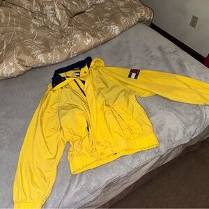 Tommy Hilfiger Yellow and Navy Colorblock Windbreaker